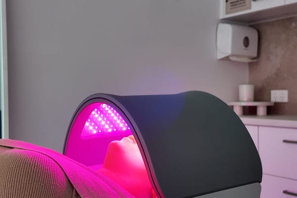 Dermalux Flex LED light therapy treatment at Ashlee Jess Aesthetics